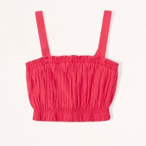 NWT Abercrombie & Fitch Linen-Blend Ruched Set Top XXL